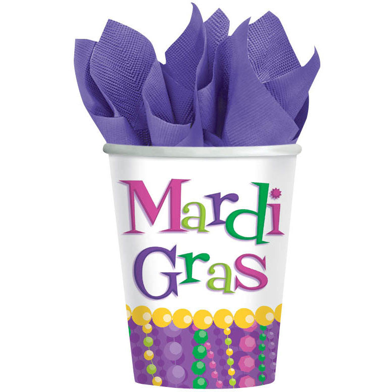 Mardi Gras Celebration 9oz Paper Cups (8ct)