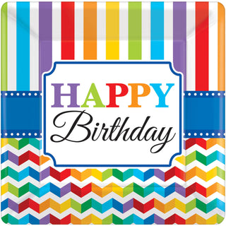 Bright Birthday Banquet Plates (8ct)