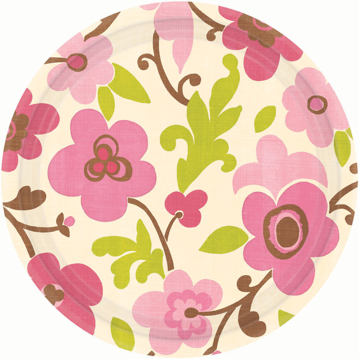 Linen Floral Banquet Plates (8ct)
