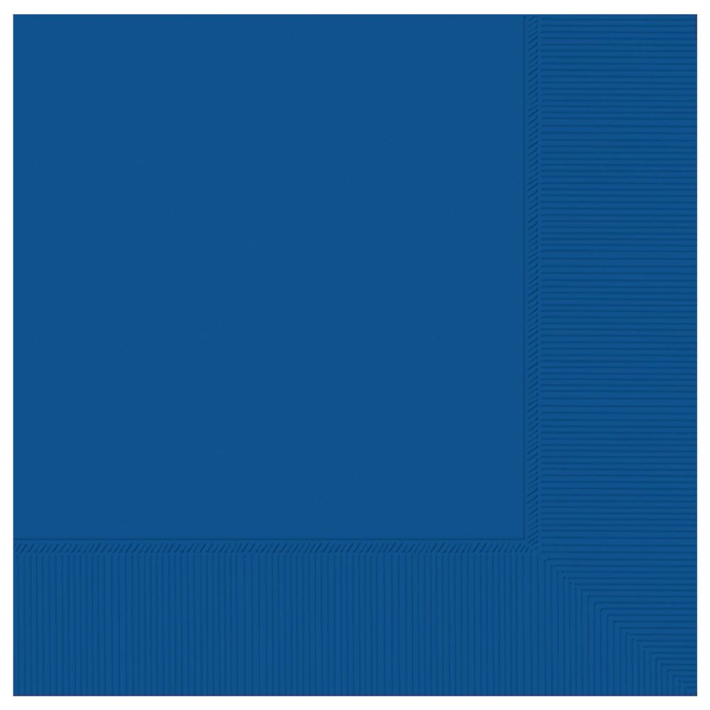 Bright Royal Blue 3 Ply Beverage Napkin 50 ct