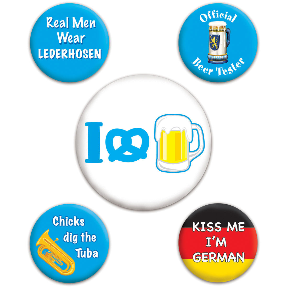 Oktoberfest Party Buttons