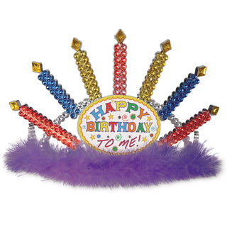 Plastic Light-Up Happy Birthday Tiara