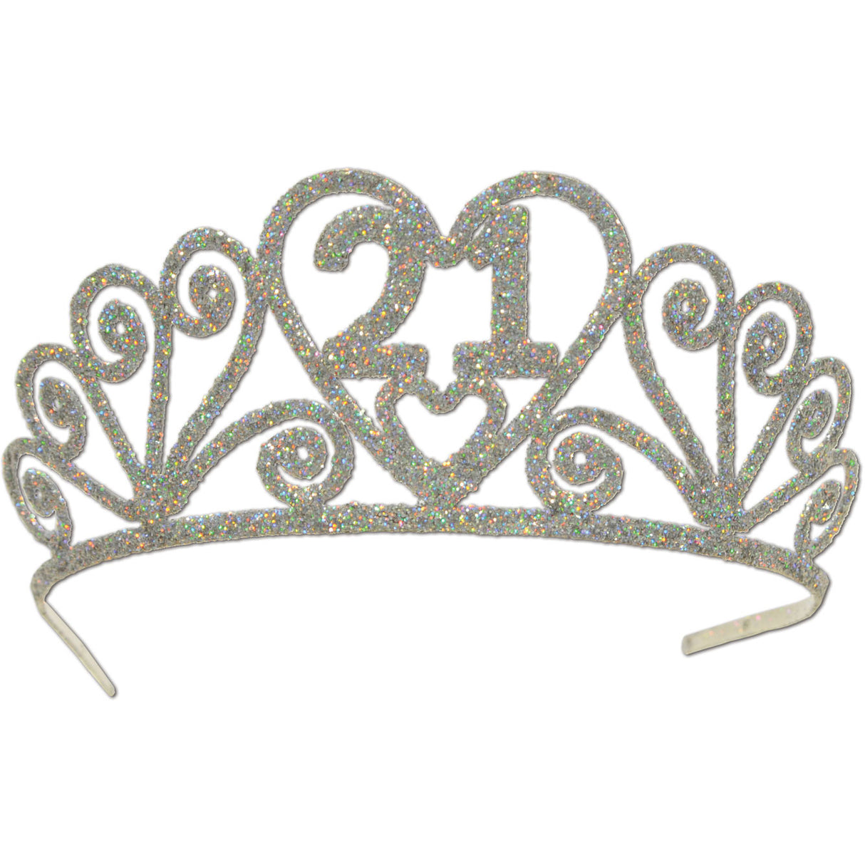 Glittered Metal 21 Tiara