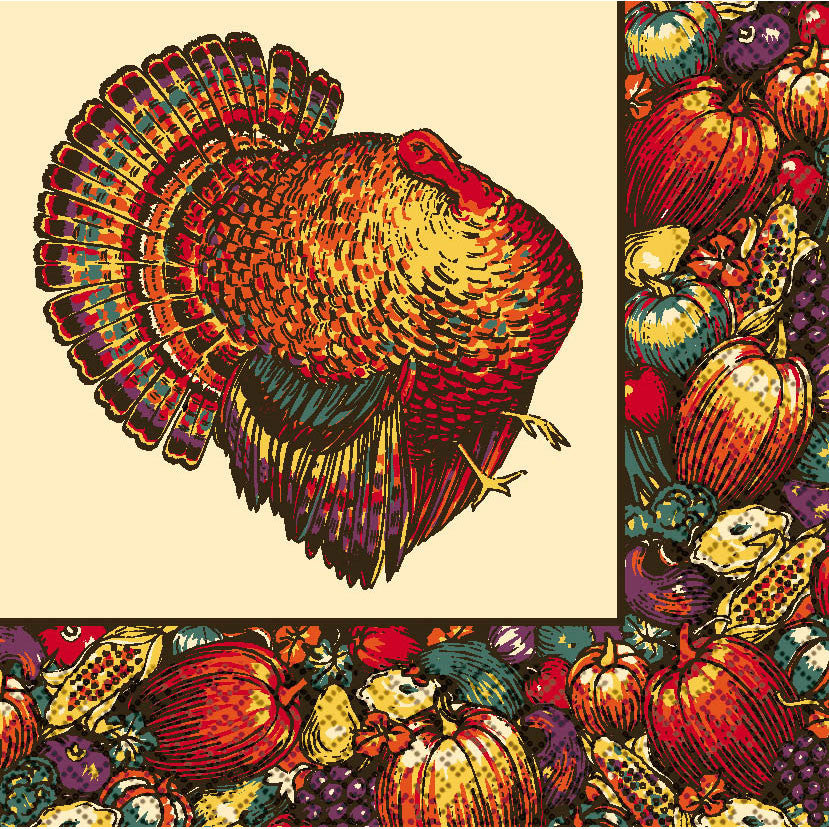 Autumn Turkey Luncheon Napkins (20ct)