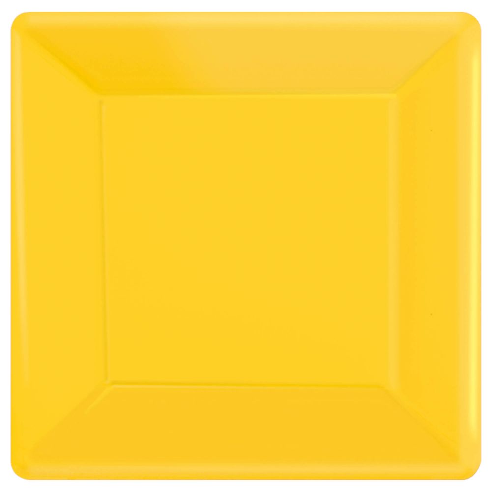 Yellow Sunshine Square Paper Dessert Plates (20ct)