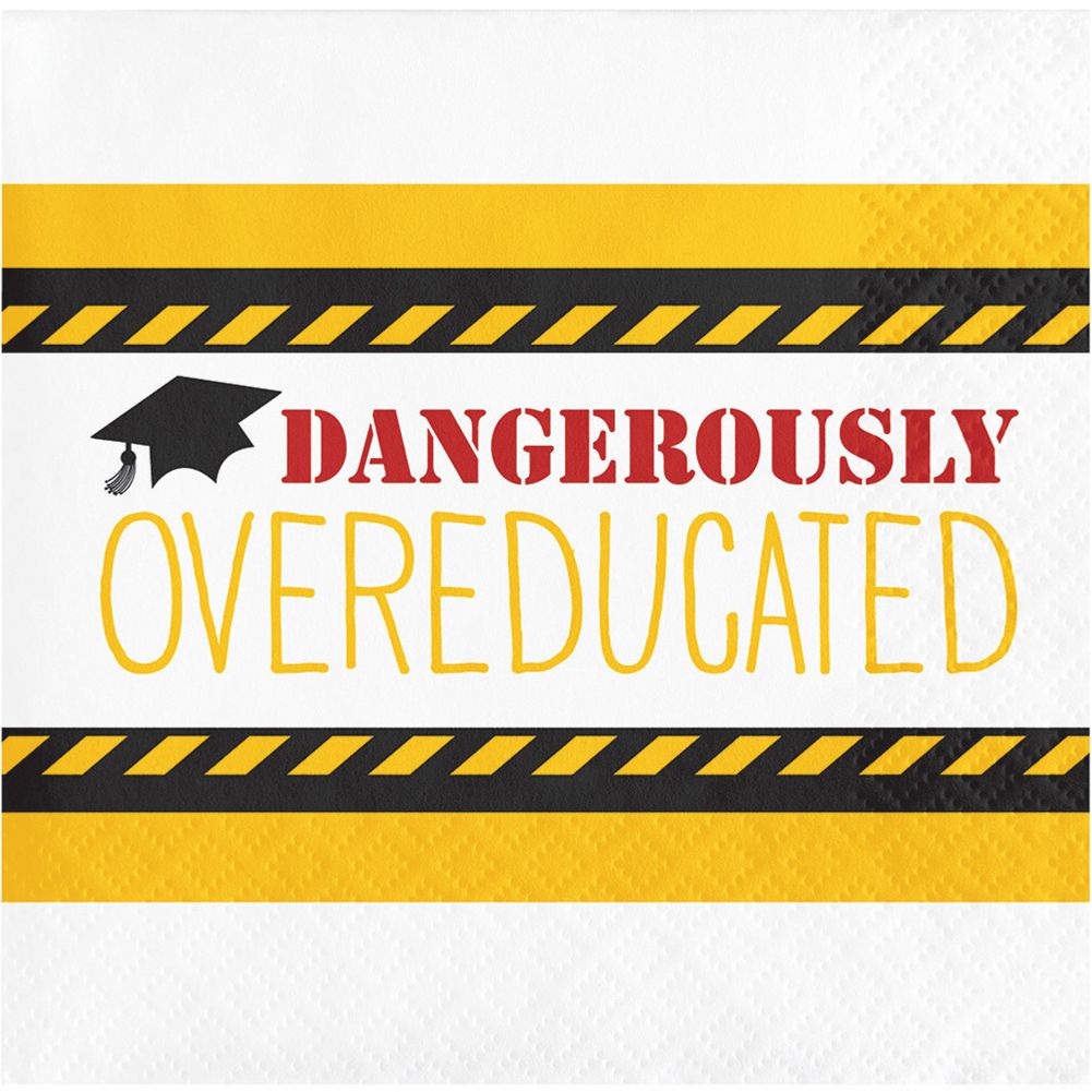 Overeducated Graduation Beverage Napkins (16 ct)