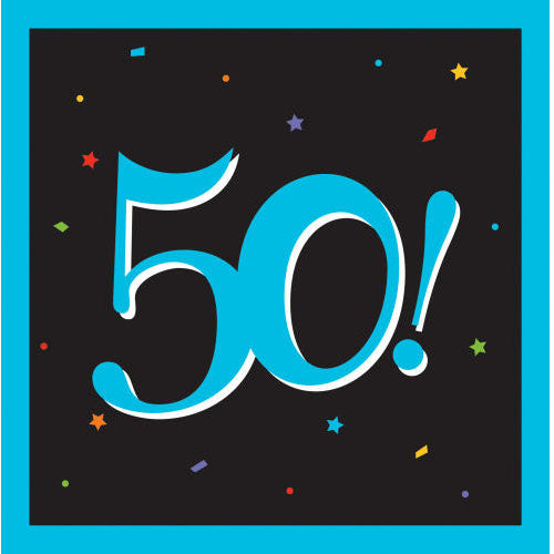 50 Birthday Milestones Beverage Napkins (16ct)