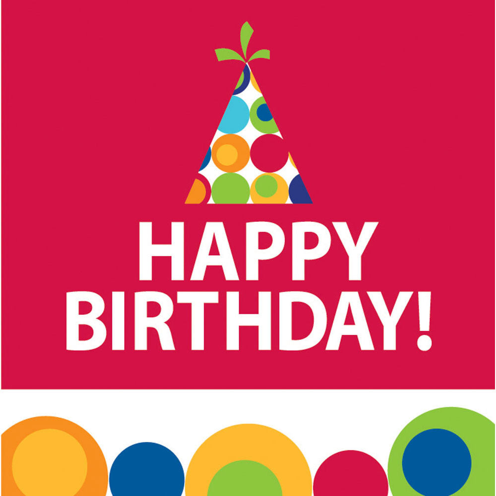 Birthday Circles Beverage Napkins (16ct)