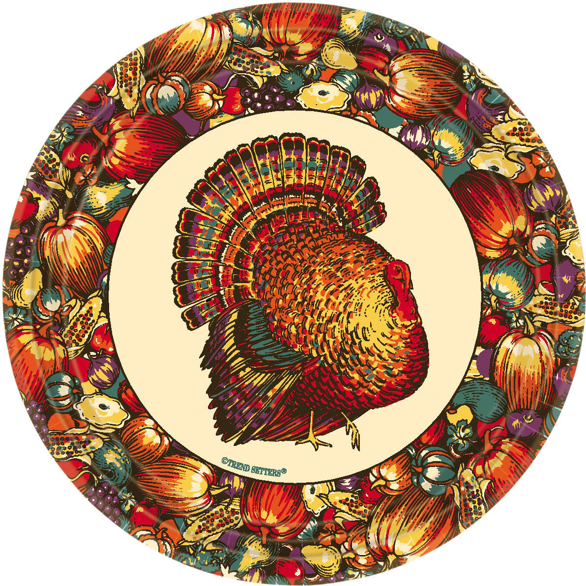 Autumn Turkey Dinner Plates (10ct)