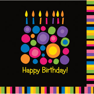 Birthday Cake Dots Beverage Napkins (16ct)