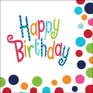 Birthday Cake Stand Beverage Napkins (16ct)