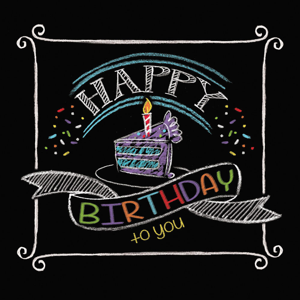 Chalk Birthday Beverage Napkins (16ct)