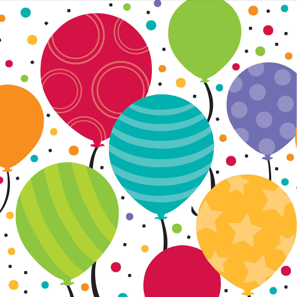 Shimmering Balloons Luncheon Napkins (16ct)