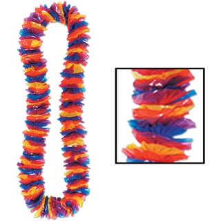 Floral-Color Tropical Blast Poly Leis