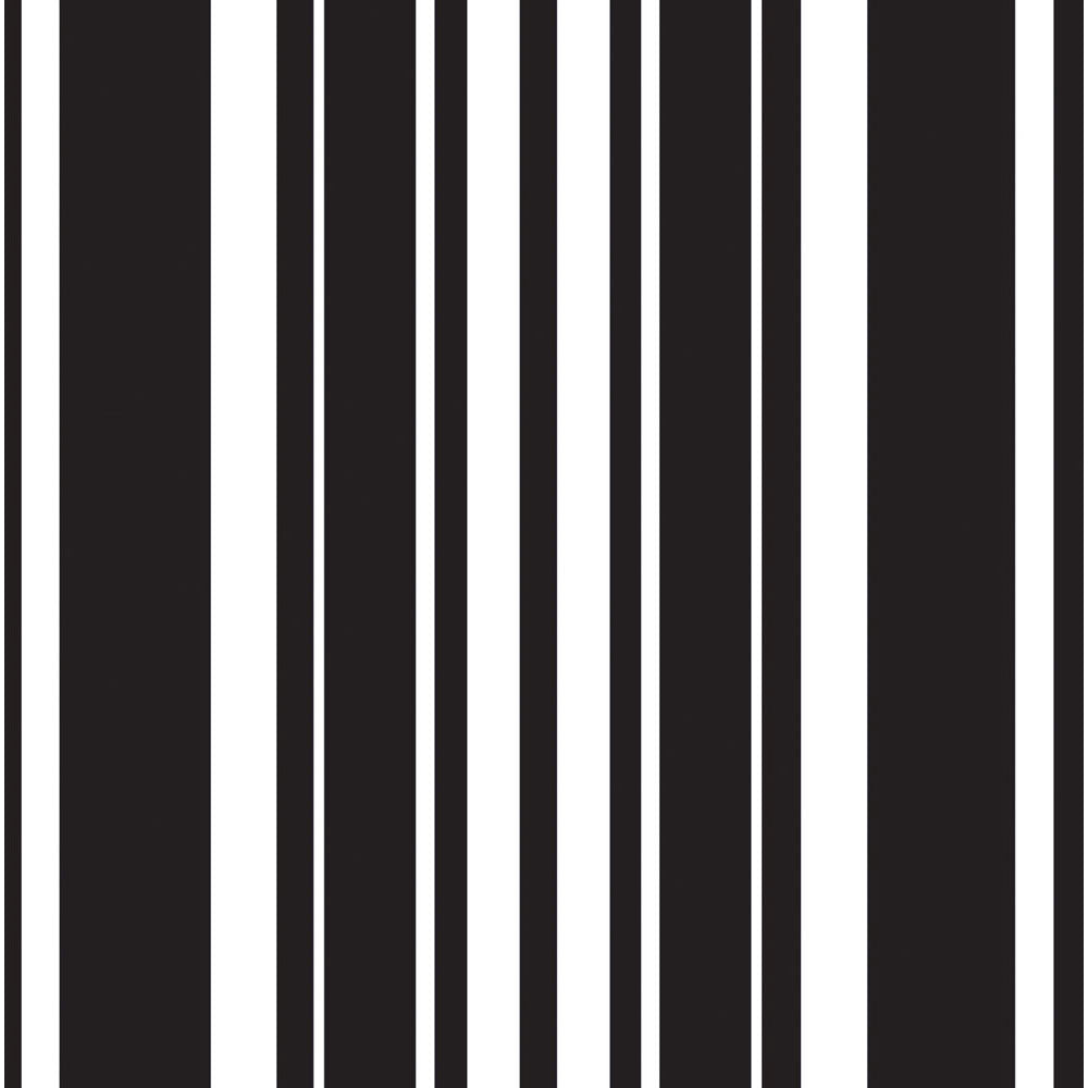 Black Velvet Stripe Luncheon Napkins (16ct)