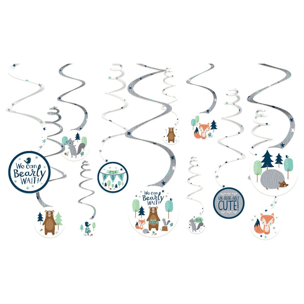 Bear-ly Wait Hanging Swirls (12 ct)