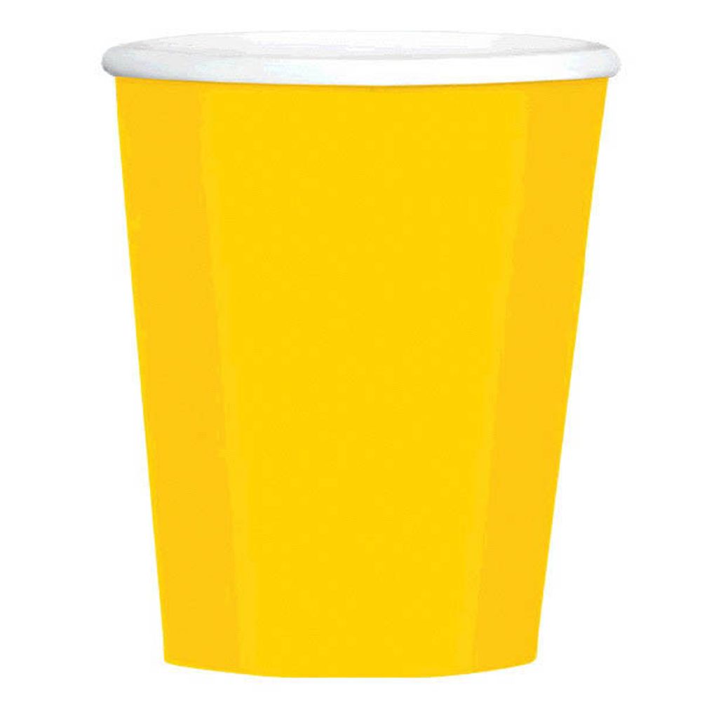 Sunshine Yellow 12oz Paper Cups (40ct)