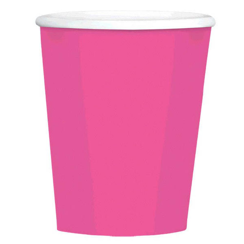 Bright Pink 12oz Paper Cups (50ct)