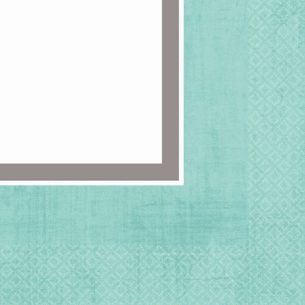 Turquoise Border Beverage Napkins (36ct)