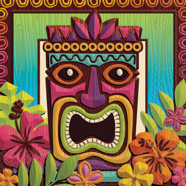 Tropical Tiki Beverage Napkins (125ct)