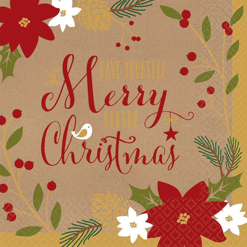 Merry Little Christmas Luncheon Napkins