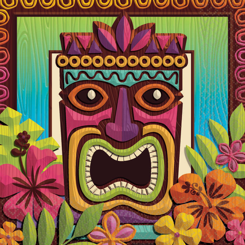 Tropical Tiki Luncheon Napkins (125ct)
