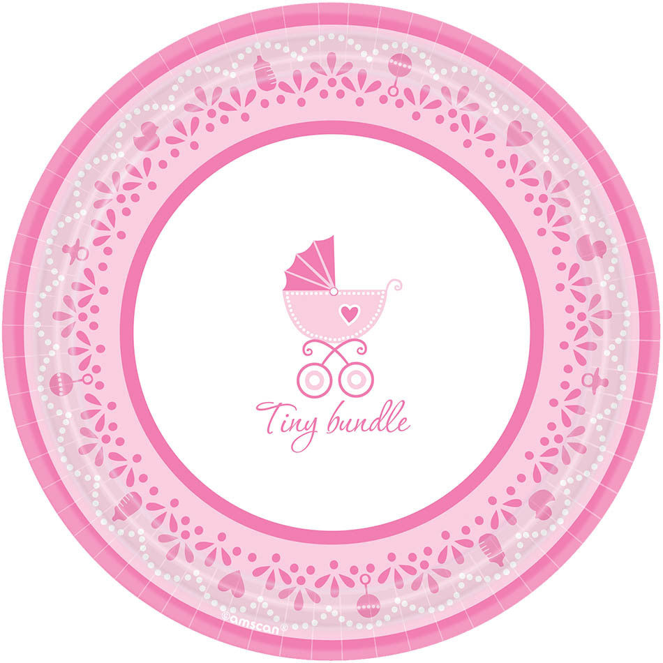 Celebrate Baby Girl Dessert Plates (18ct)