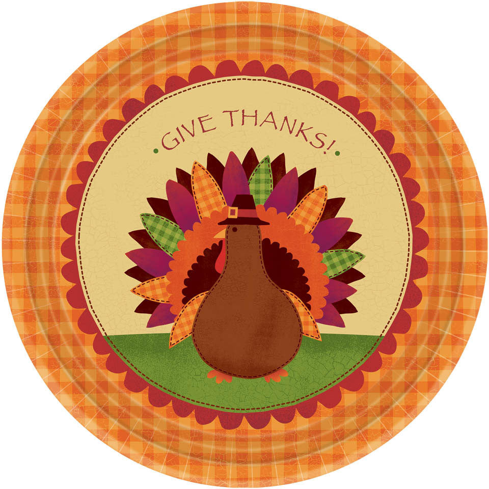 Turkey Dinner Dessert Plates (18ct)