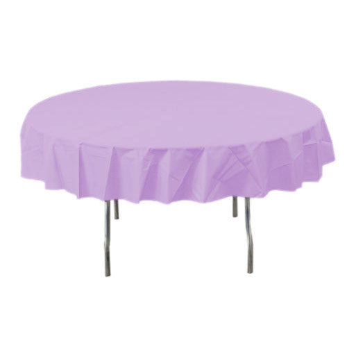 Lavender Round Plastic Tablecover