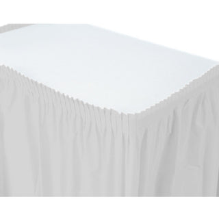 Frosty White Tableskirt Plastic 14' X 29