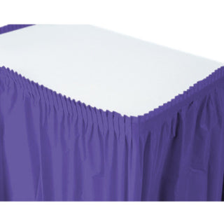 New Purple Tableskirt Plastic 14' X 29