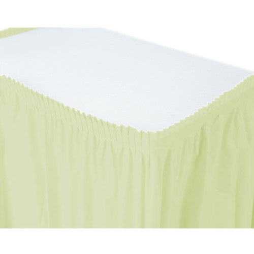 Leaf Green Tableskirt Plastic 14' X 29