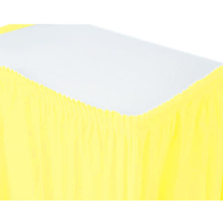 Light Yellow Tableskirt Plastic 14' X 29