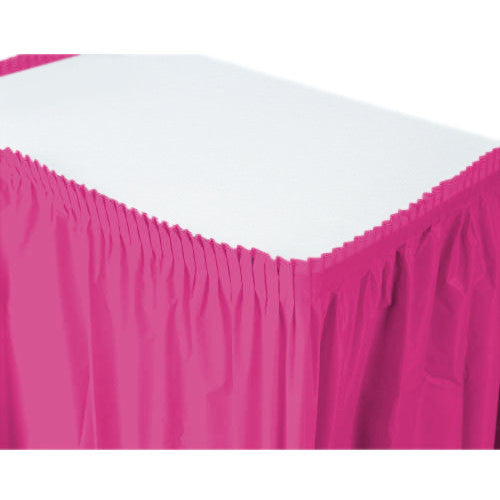 Magenta Tableskirt Plastic 14' X 29"