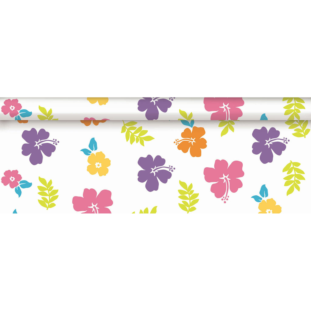 Hibiscus White Plastic Tableco