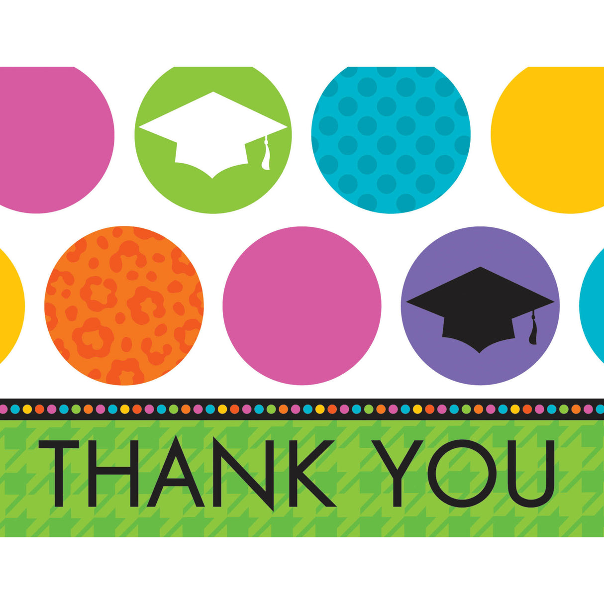 Colorful Commencement Thank You Notes