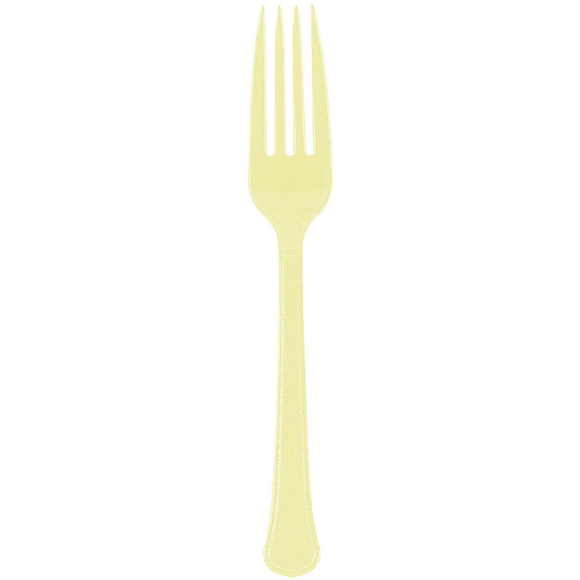 Light Yellow Heavy Weight Premium Fork 20 ct
