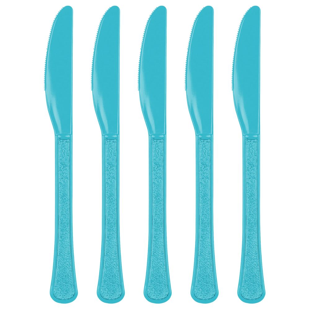 Caribbean Blue Heavy Weight Plastic Knifes (20ct)