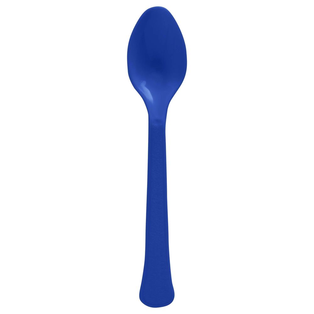 Bright Royal Blue Heavy Weight Plastic Spoons (48ct)