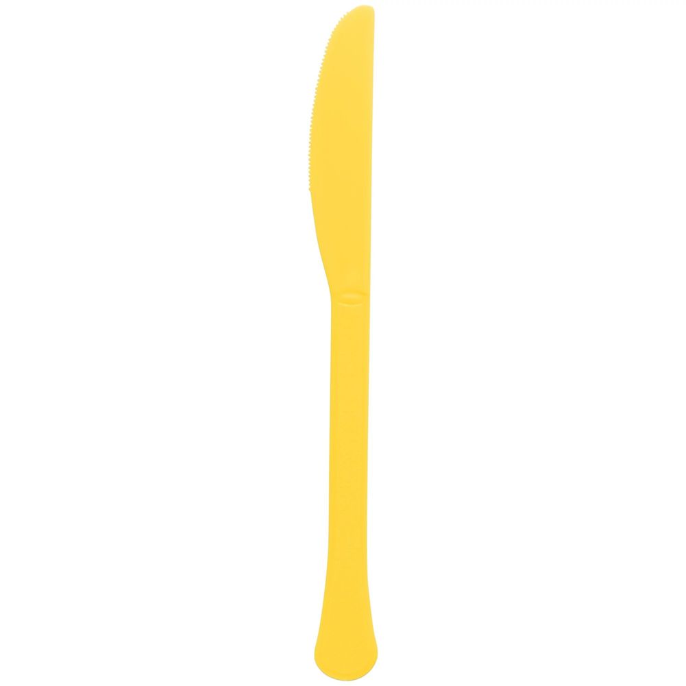 Yellow Sunshine Heavy Weight Plastic Knives (48ct)