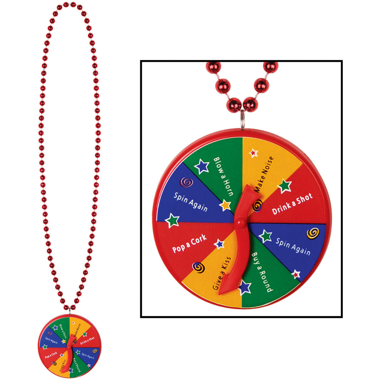 New Year Beads with Spinner Medallion