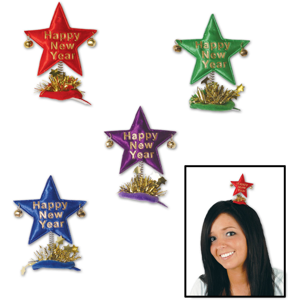 Happy New Year Star Hair Clip