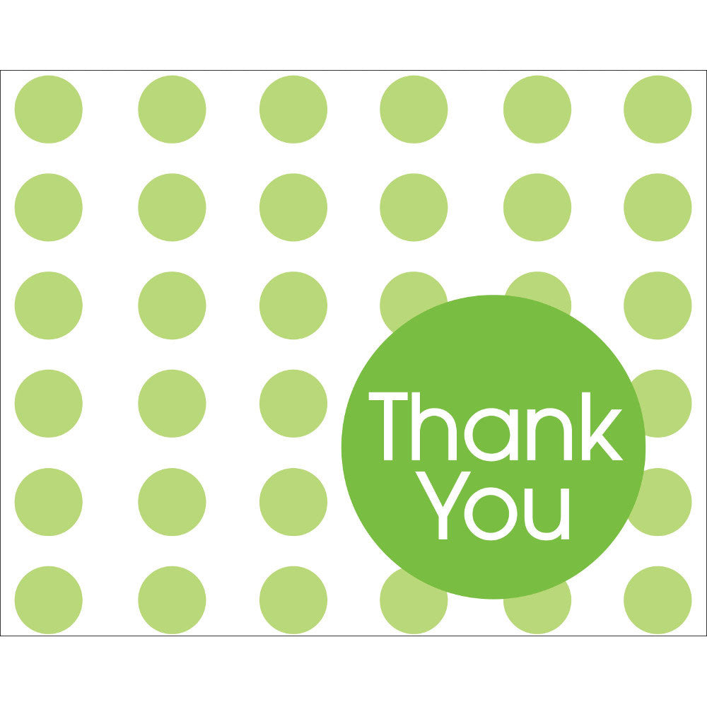 Fresh Lime Dots Thank You Notes (8ct)