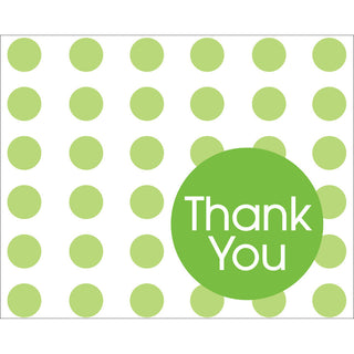 Fresh Lime Dots Thank You Notes (8ct)