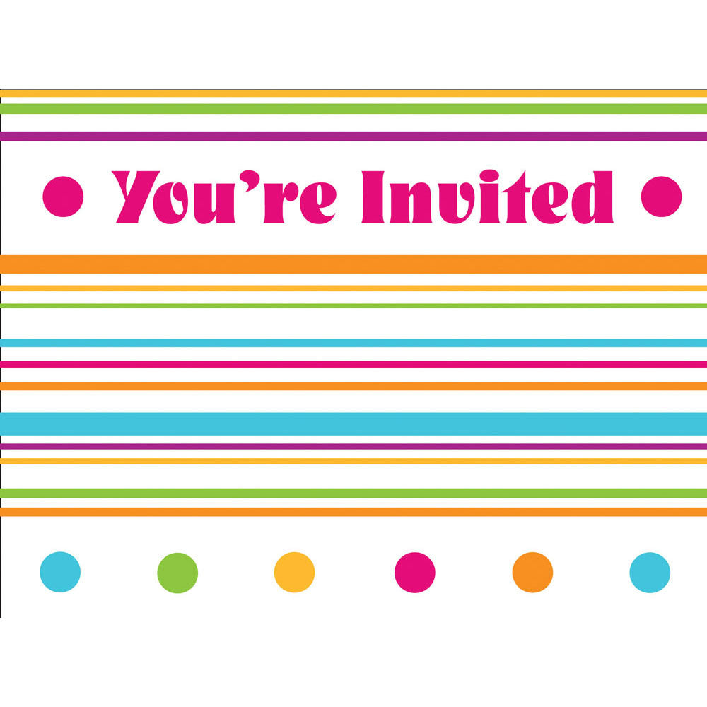 Happy Dots Postcard Invitations (8ct)