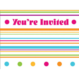 Happy Dots Postcard Invitations (8ct)
