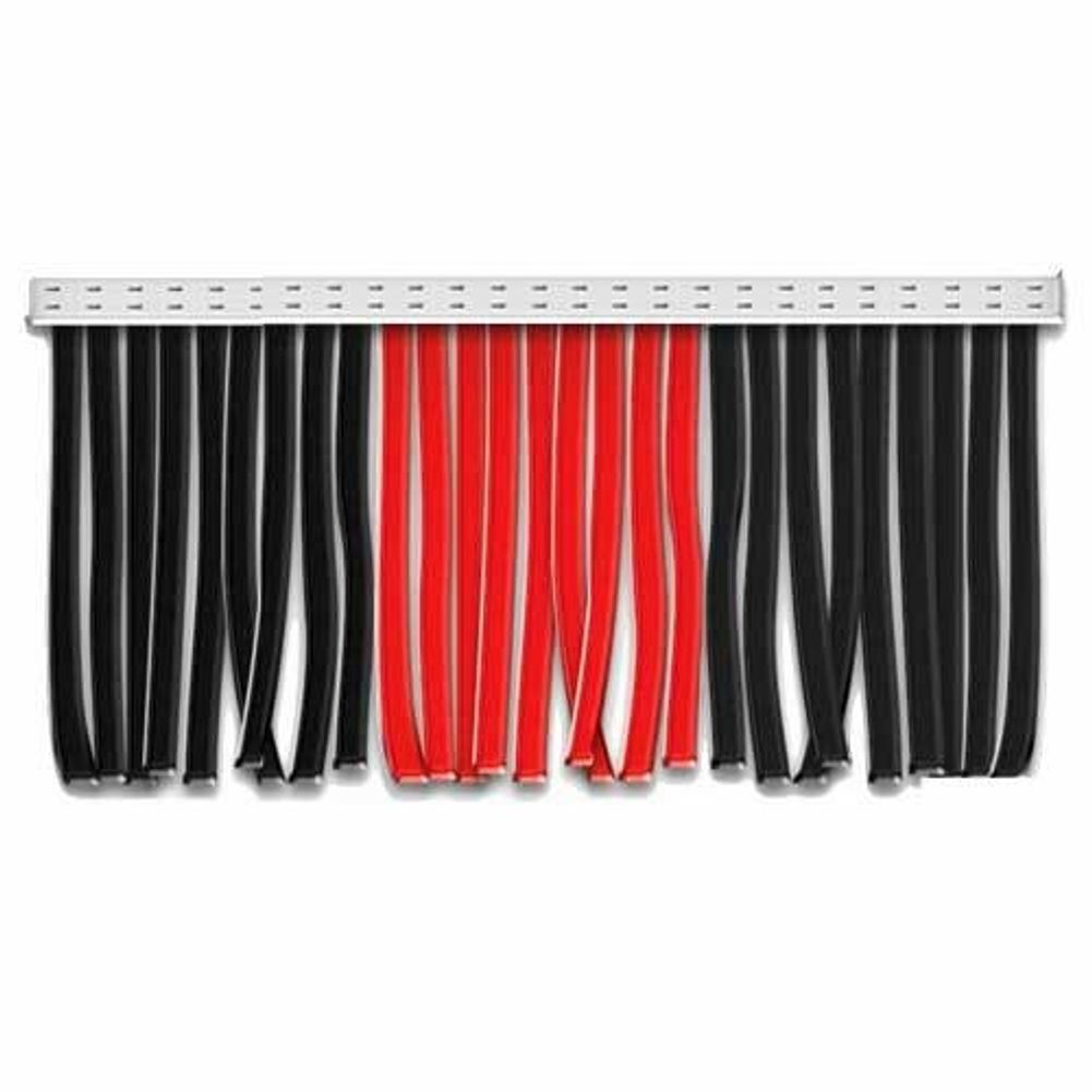 Black and Red Poly Fringe Banner 60 Ft.