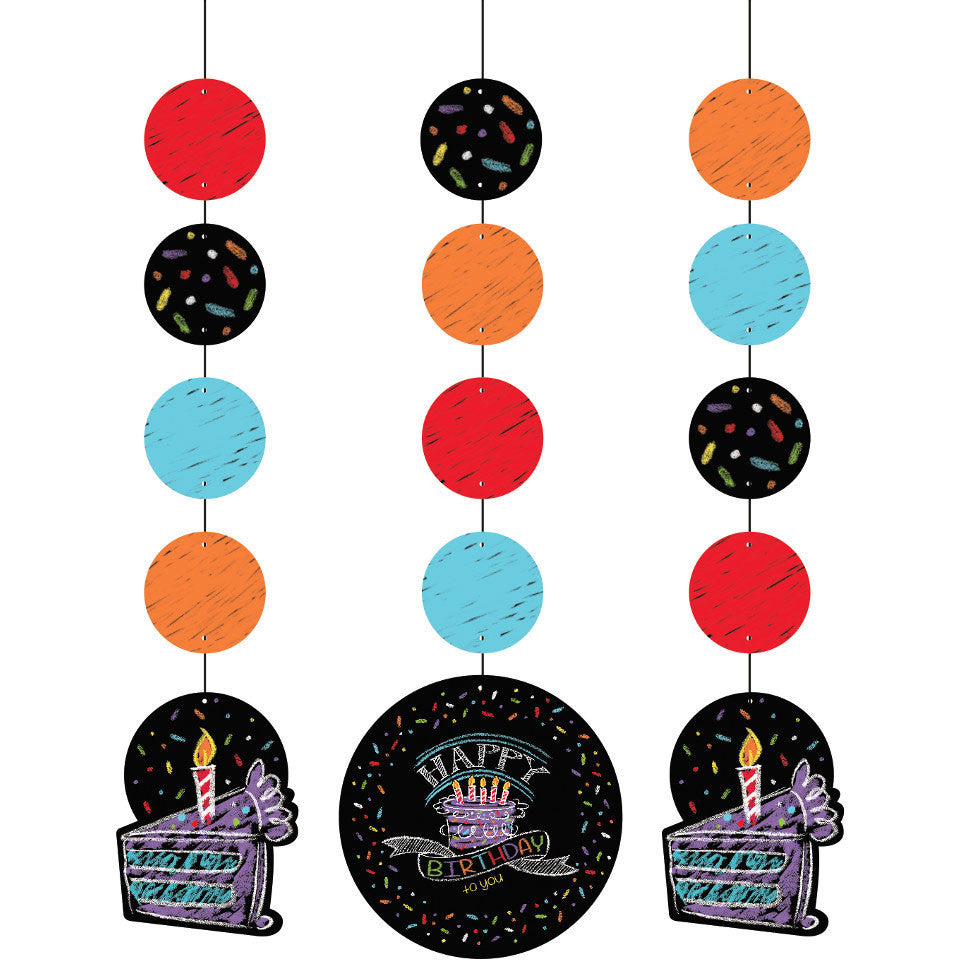 Chalk Birthday Hanging Cutouts