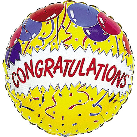 18" Congratulations Burst W/bal