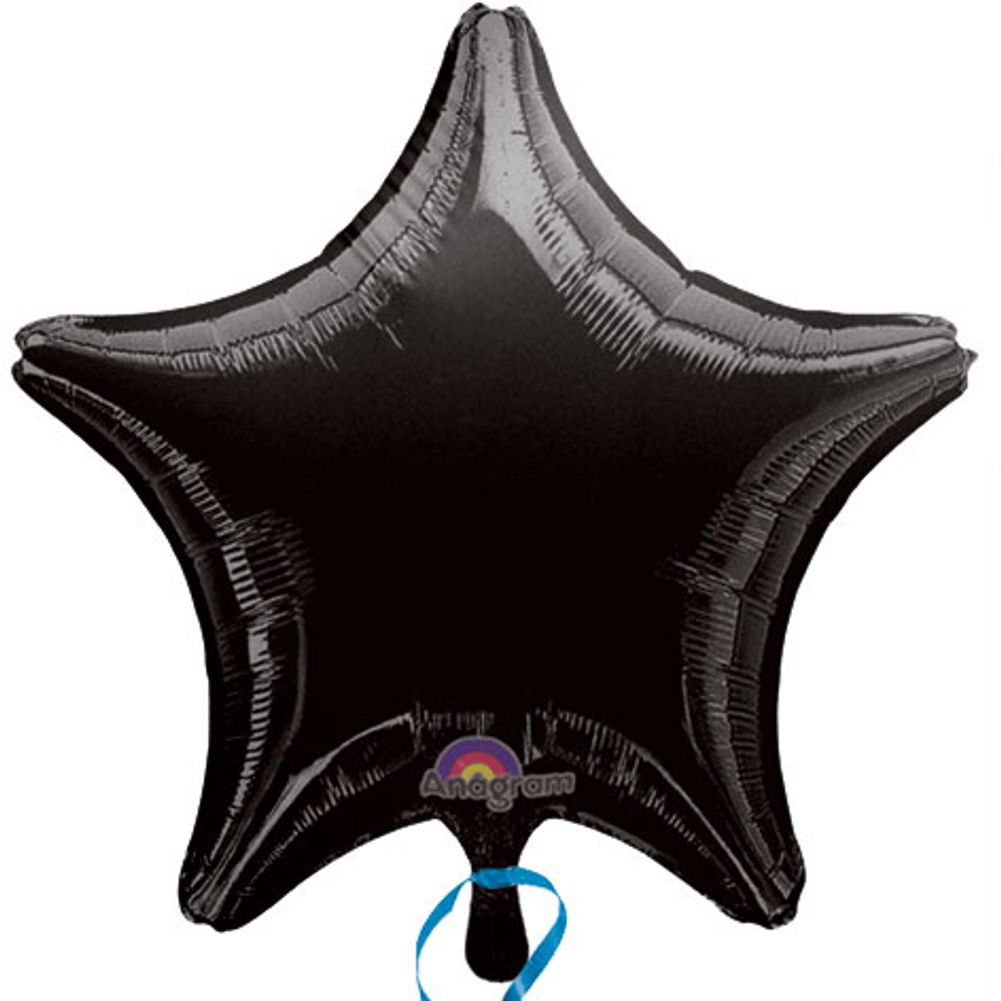 19" Opaque Black Star Shape Balloon (1 ct)